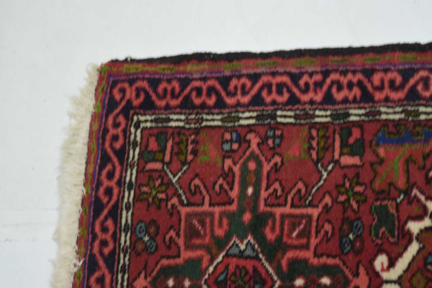 Middle Eastern red ground wool runner - Image 5 of 8