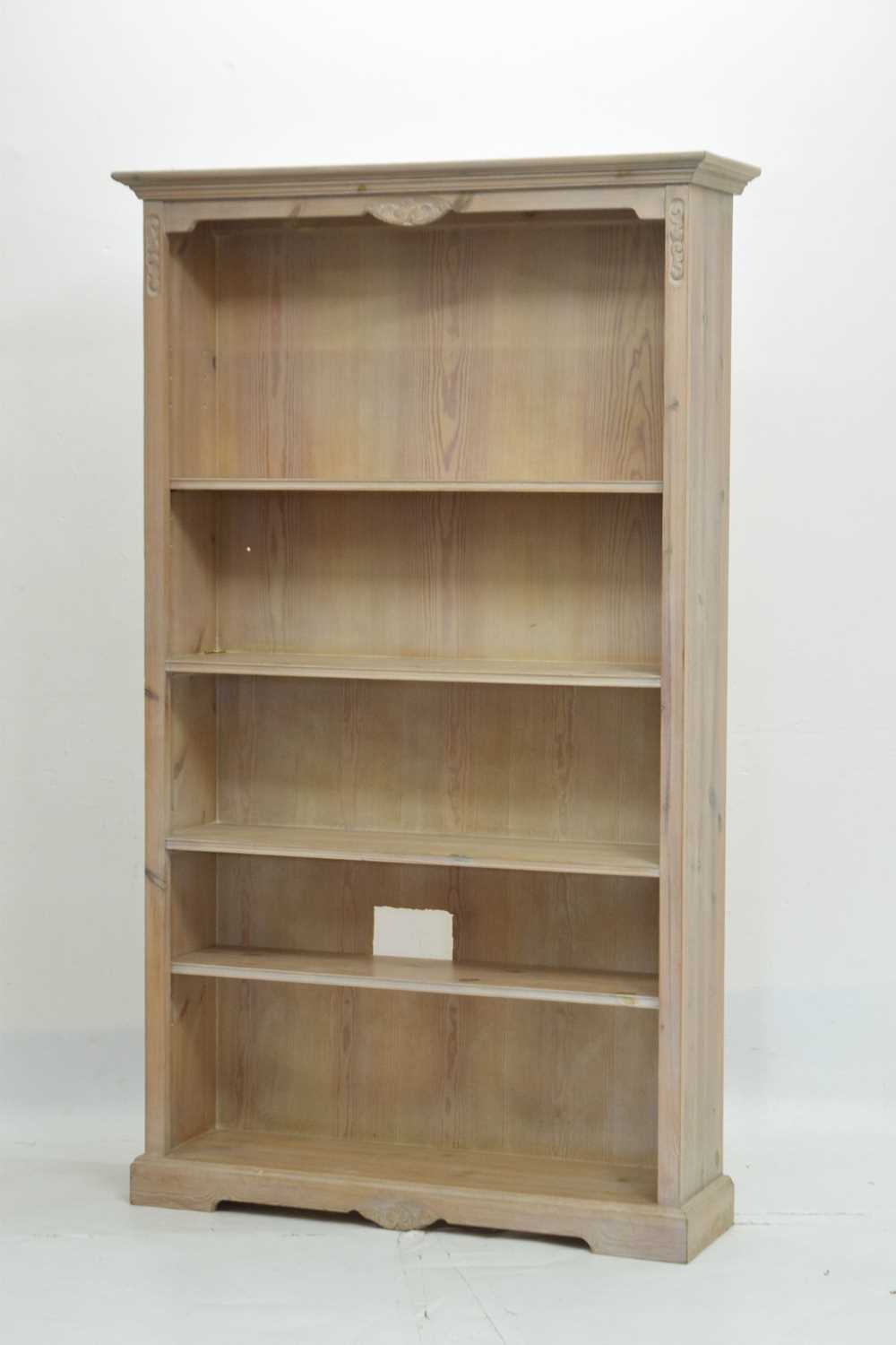 Modern compact desk , together with a lime-washed open bookcase - Image 2 of 20