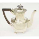Late Victorian silver batchelor's coffee pot