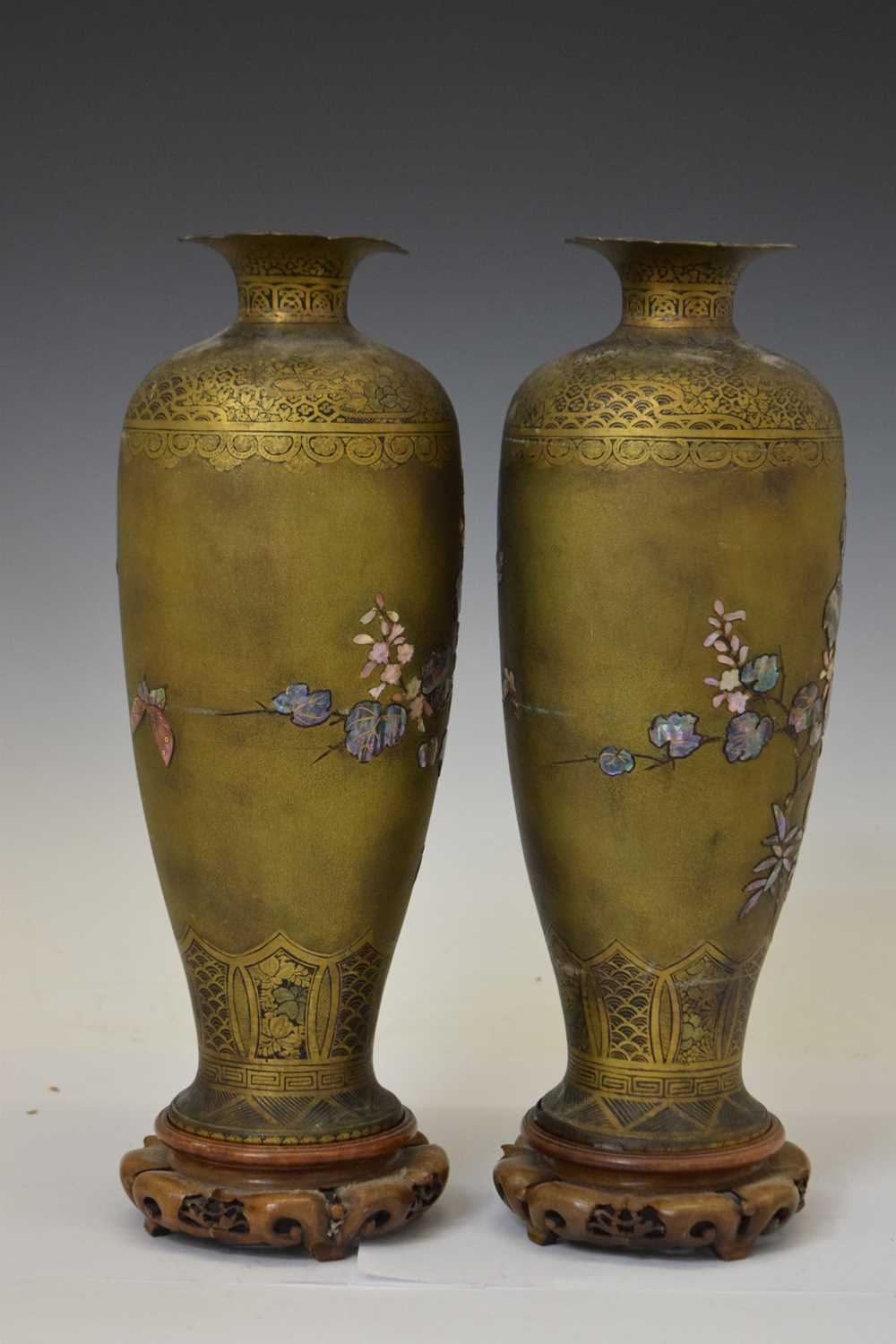 Pair of 20th century gilt metal vases, tea caddy and Chinese bulldog - Image 10 of 15