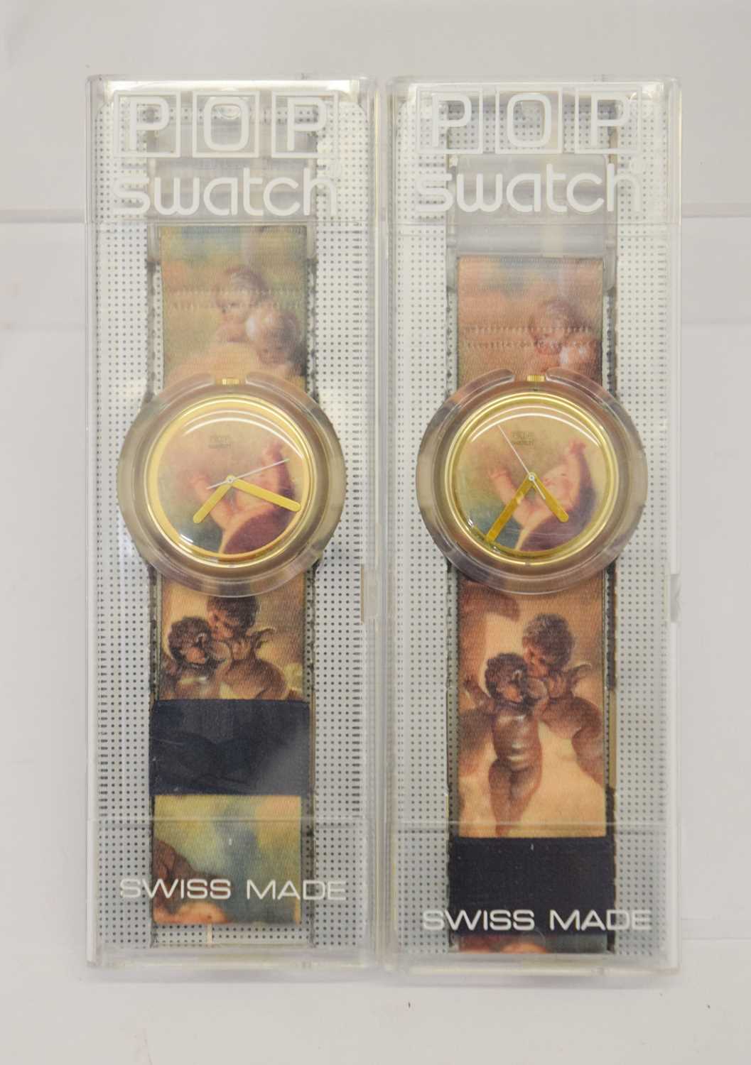 Vivienne Westwood Pop Swatch - Two 'Putti' PWK-168 Swatch watches