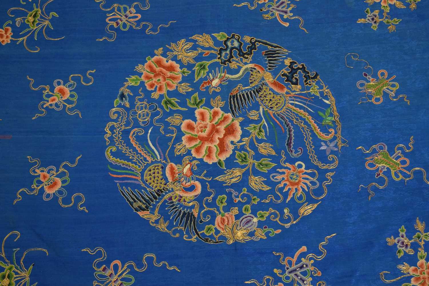 19th century Chinese silk wall hanging - Image 8 of 9