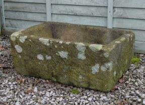 Sandstone rectangular garden planter