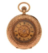 Early 20th century lady's 14k yellow metal fob watch