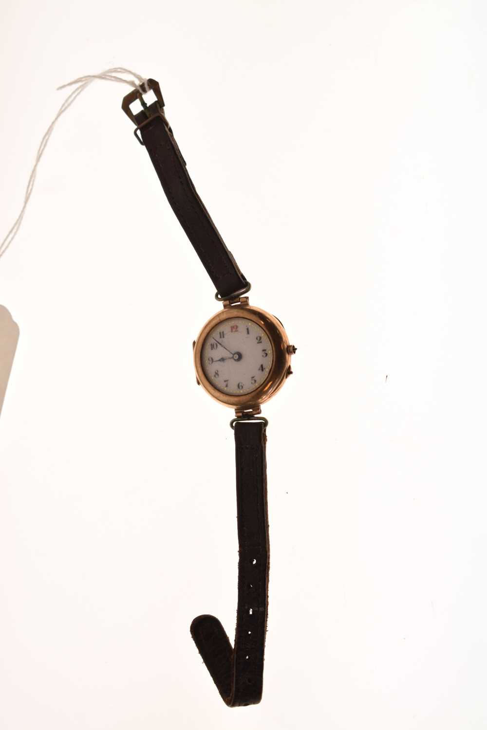 Early 20th century 9ct gold cased wristwatch - Image 2 of 9