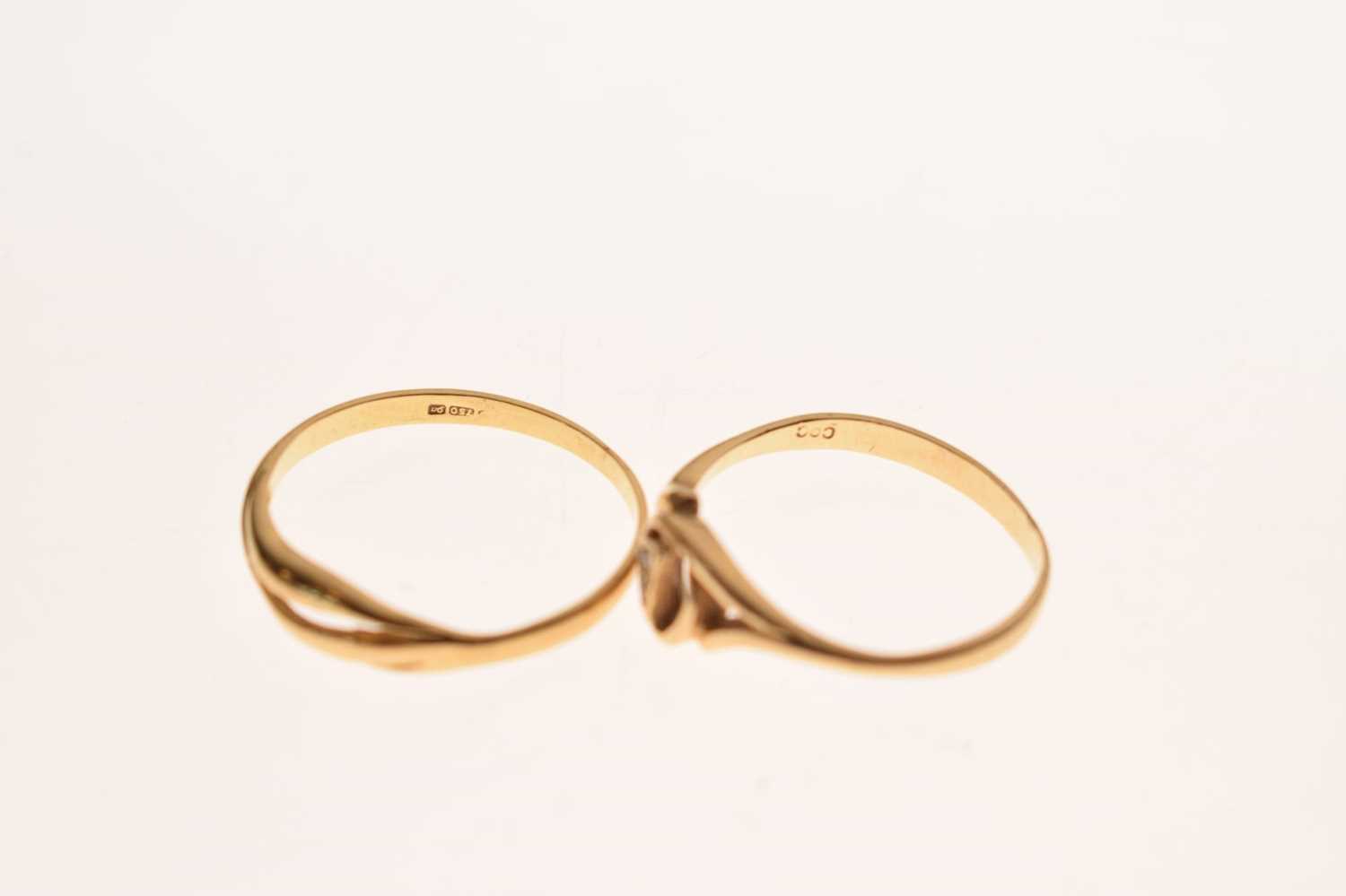 Yellow metal (750) ring and 14ct gold ring - Image 6 of 6