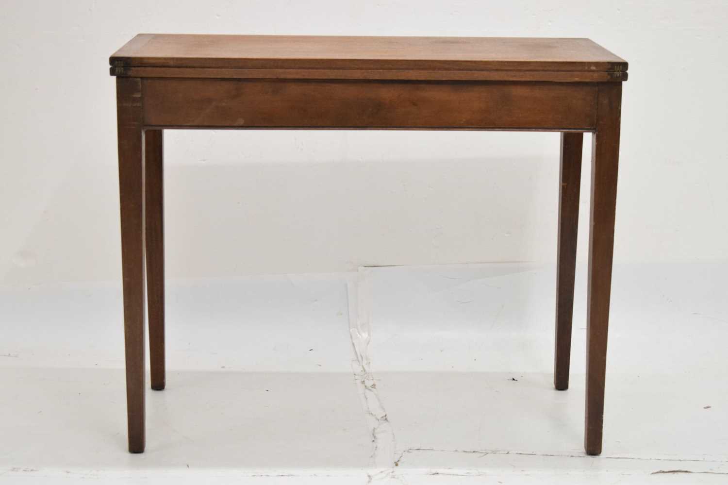 19th century mahogany fold-over card table - Image 10 of 10