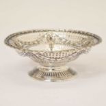 Late Victorian silver pedestal bowl