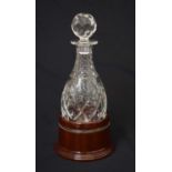 Royal Doulton Hoggit cut glass decanter on cradle