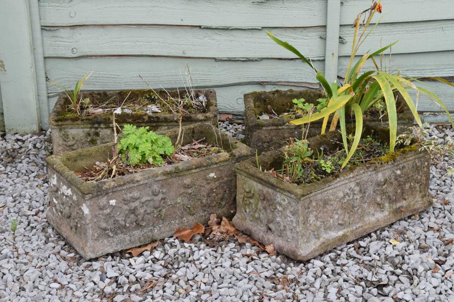 Set of four small rectangular garden planters - Image 2 of 6