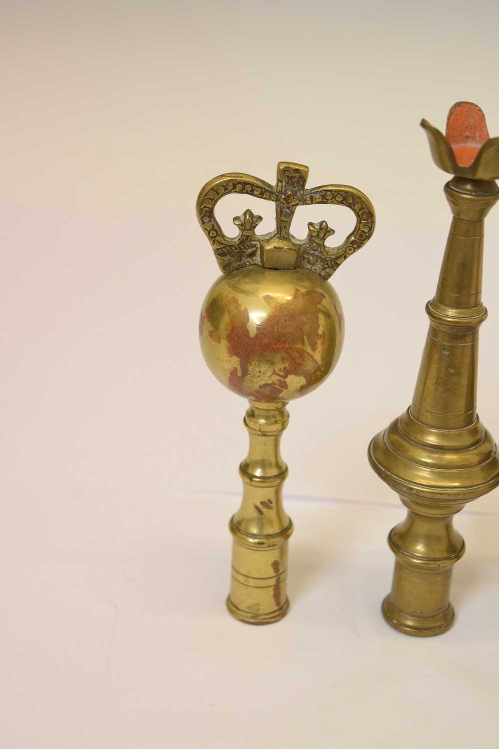 Four West Country Friendly Society brass staff heads - Bild 4 aus 8