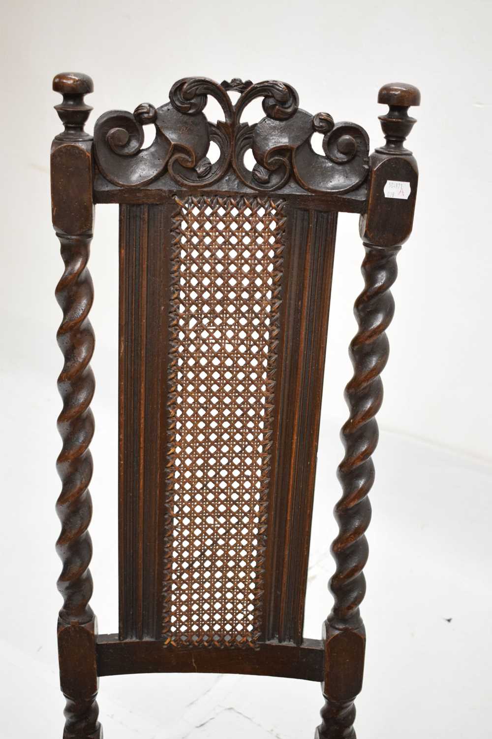 Late 17th century walnut and cane high-back chair - Image 3 of 15