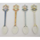 Lladro Caprichos - Four cased porcelain spoons