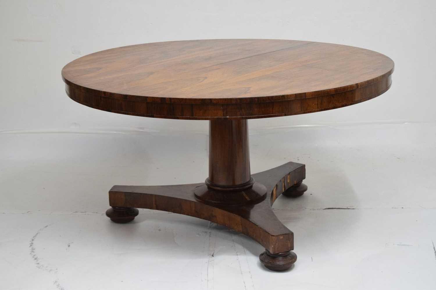 Early Victorian rosewood tilt-top centre or breakfast table - Image 4 of 8