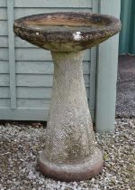 Composite stone garden bird bath