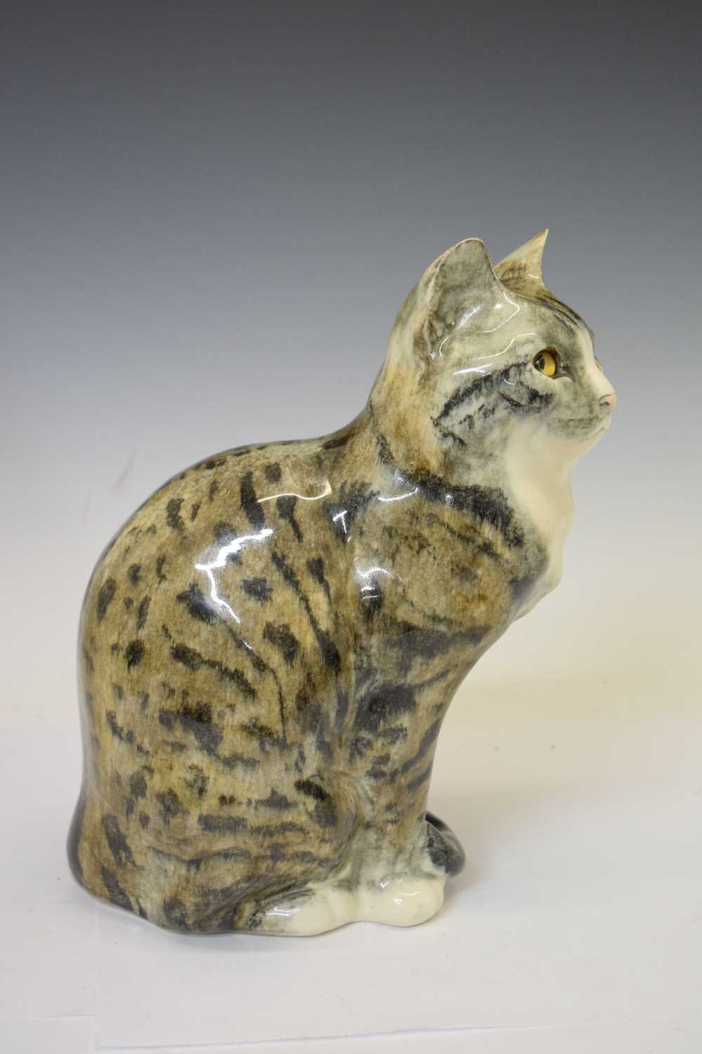 Large Winstanley Tabby cat in seated pose - Image 4 of 8