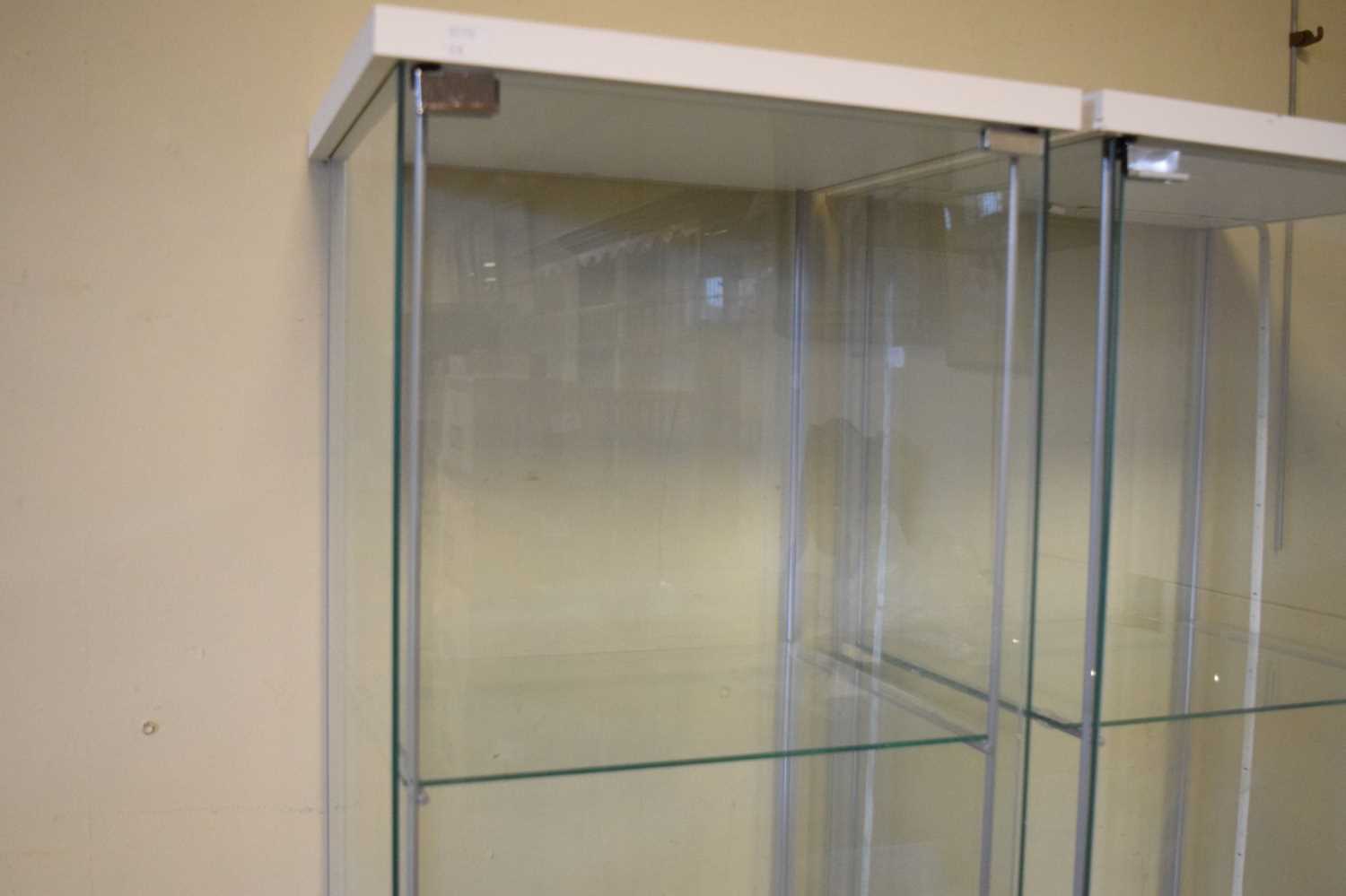 Two modern Ikea display glass display cabinets - Image 5 of 7