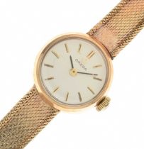 Omega - Lady's 9ct gold bracelet watch