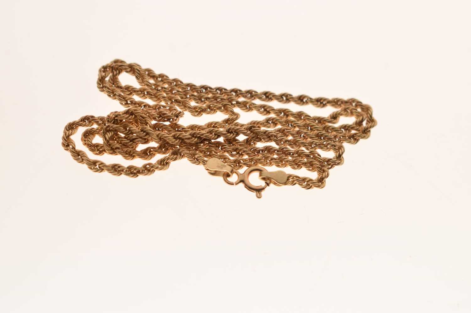 9ct gold rope link necklace - Image 4 of 5