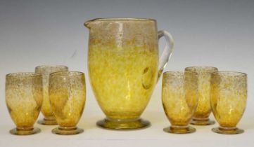 Monart glass lemonade set of six beakers and jug