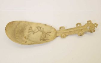 19th century Lapland reindeer bone spoon