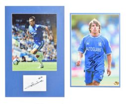 Signed John Terry and Gianfranco Zola, Chelsea FC photographs