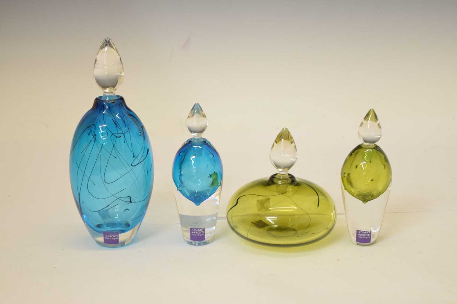 Stuart Akroyd - Studio glass - Four scent bottles - Image 2 of 14