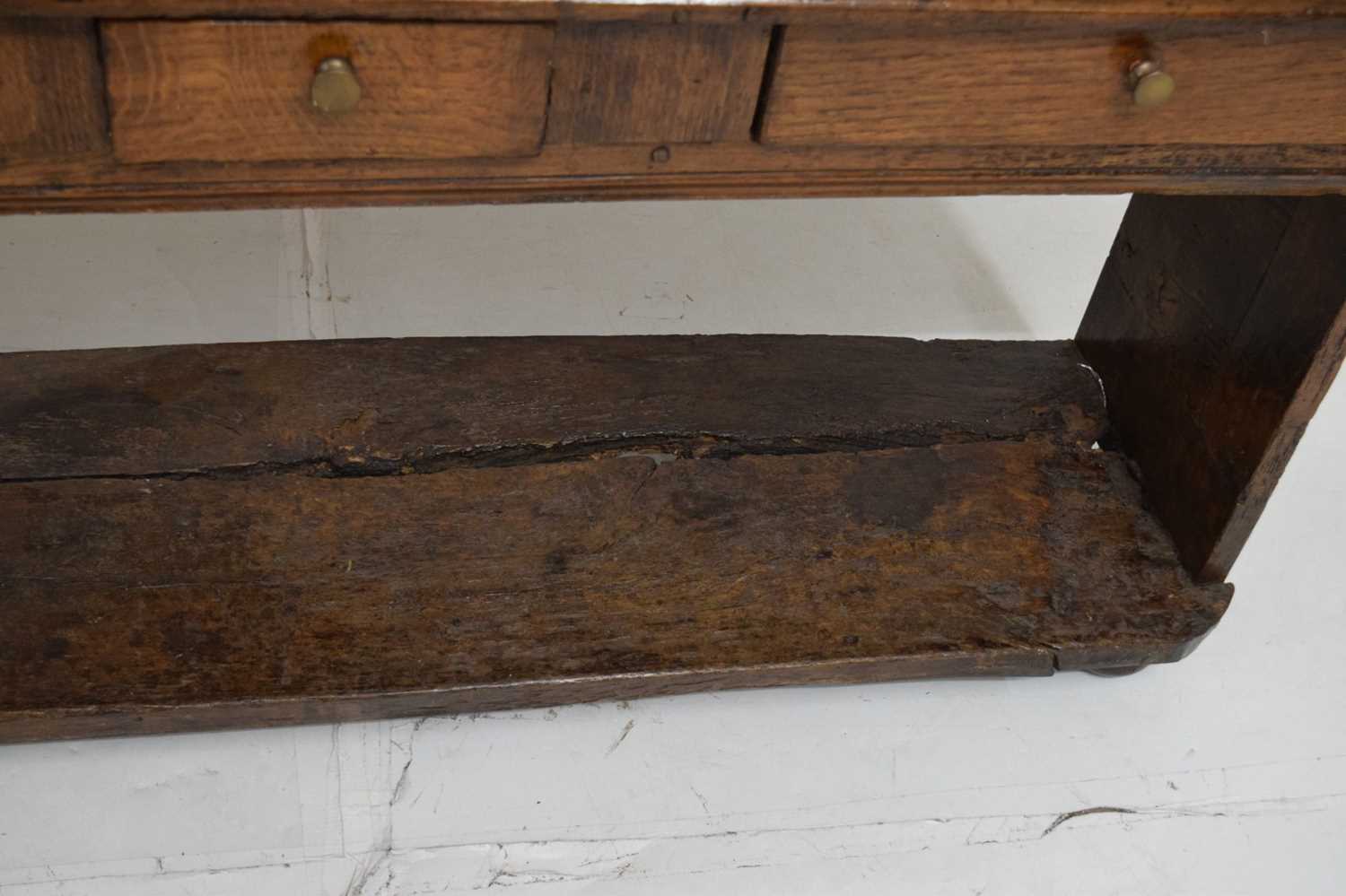 19th century Continental fruitwood open back dresser - Image 6 of 17