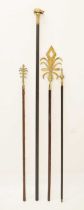 Four Friendly Society brass staffs