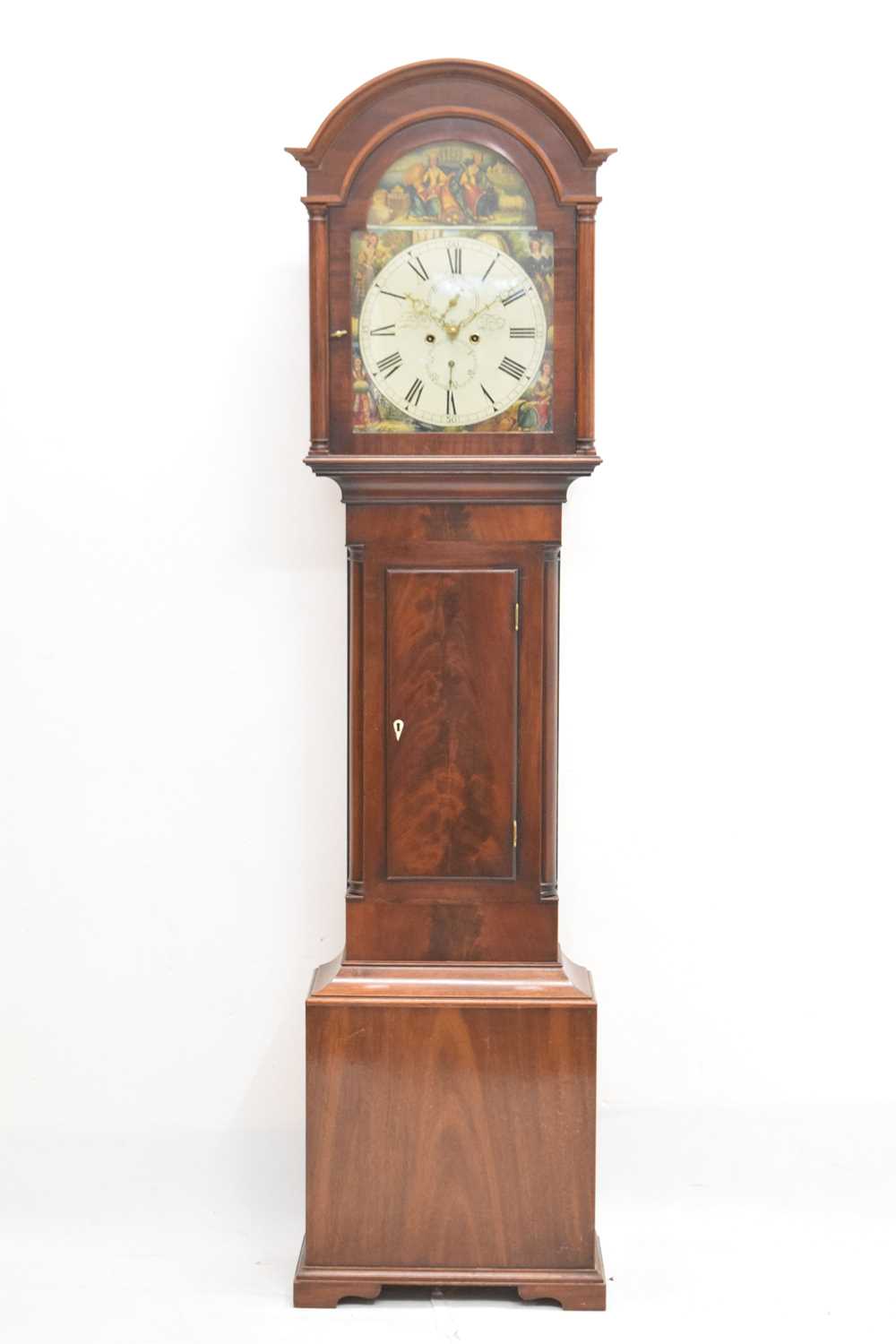 19th century mahogany longcase clock, A & Wm. Miller, Airdrie