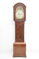 19th century mahogany longcase clock, A & Wm. Miller, Airdrie