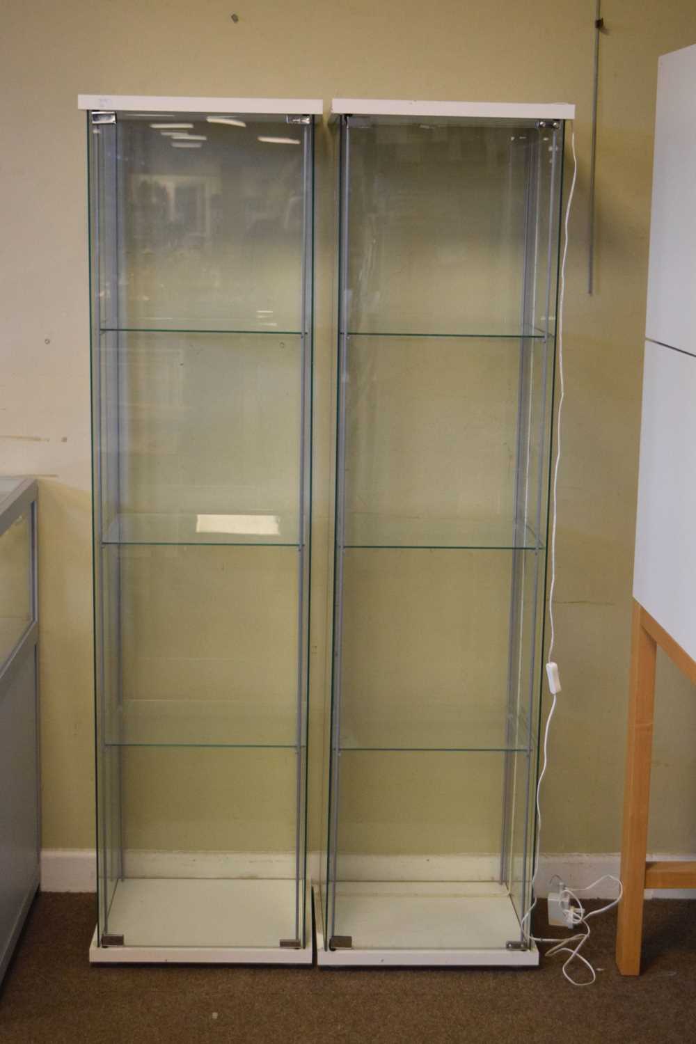 Two modern Ikea display glass display cabinets - Image 4 of 7