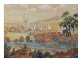 J.G. Rennie (British, 20th century) - Watercolour study of Balmoral Castle