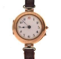 Early 20th century 9ct gold cased wristwatch