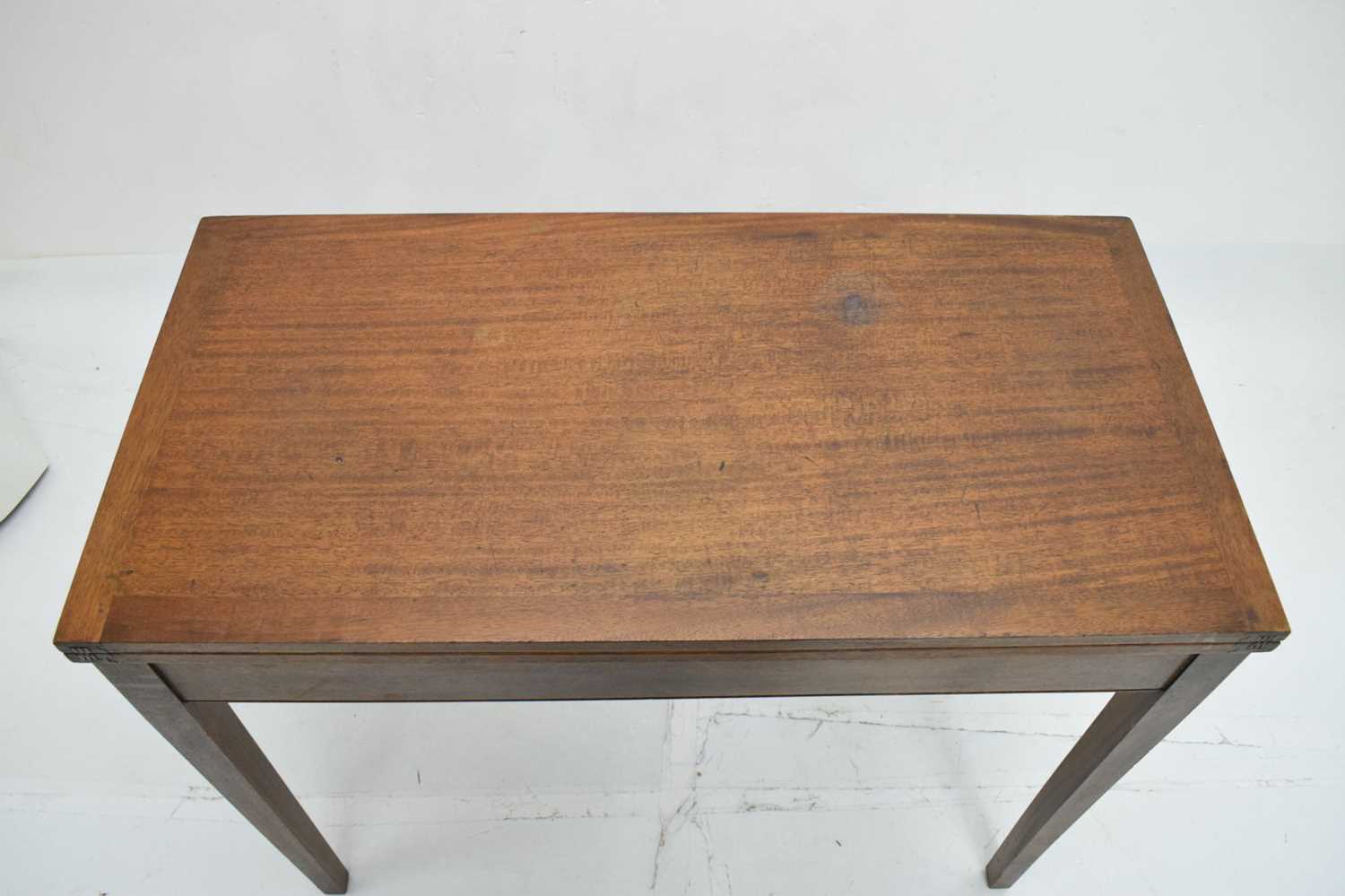 19th century mahogany fold-over card table - Image 3 of 10