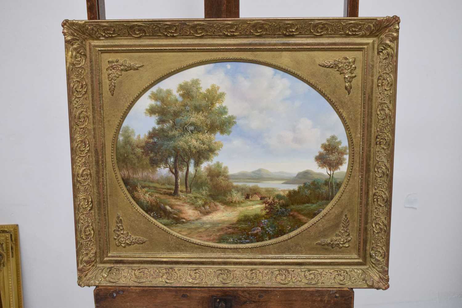 K. Bassenger - Pair of oval oil on board - Rural landscapes - Image 8 of 12