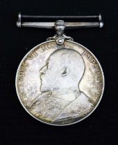 Edward VII Long Service Volunteer Medal awarded to Private W. Camps
