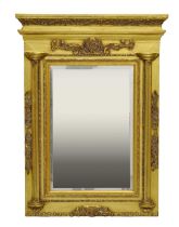 Reproduction giltwood rectangular wall mirror