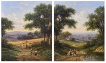 Attributed to W.H. Williamson (fl. 1853-1875) - Pair of oils on canvas
