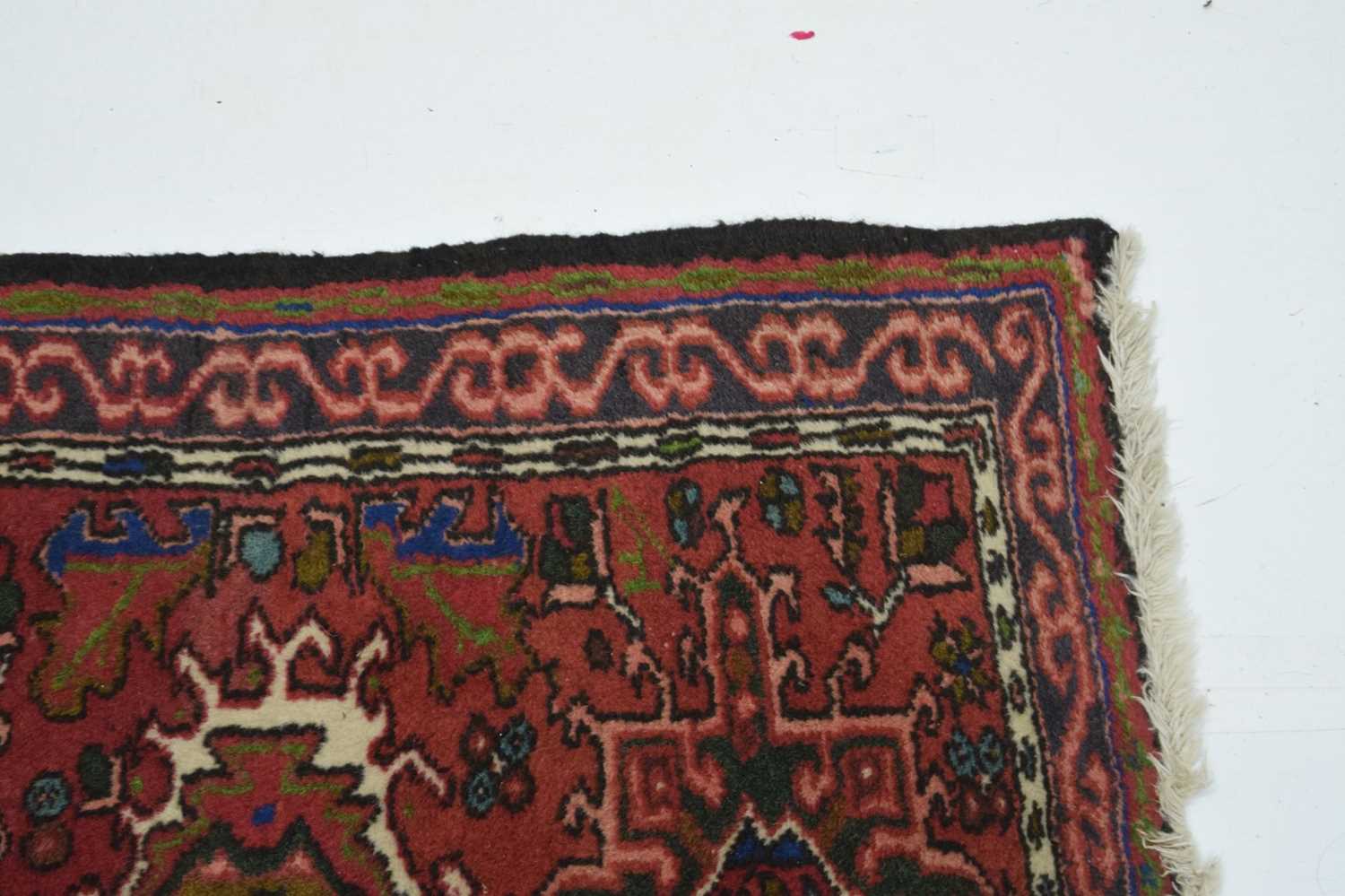 Middle Eastern red ground wool runner - Image 3 of 8