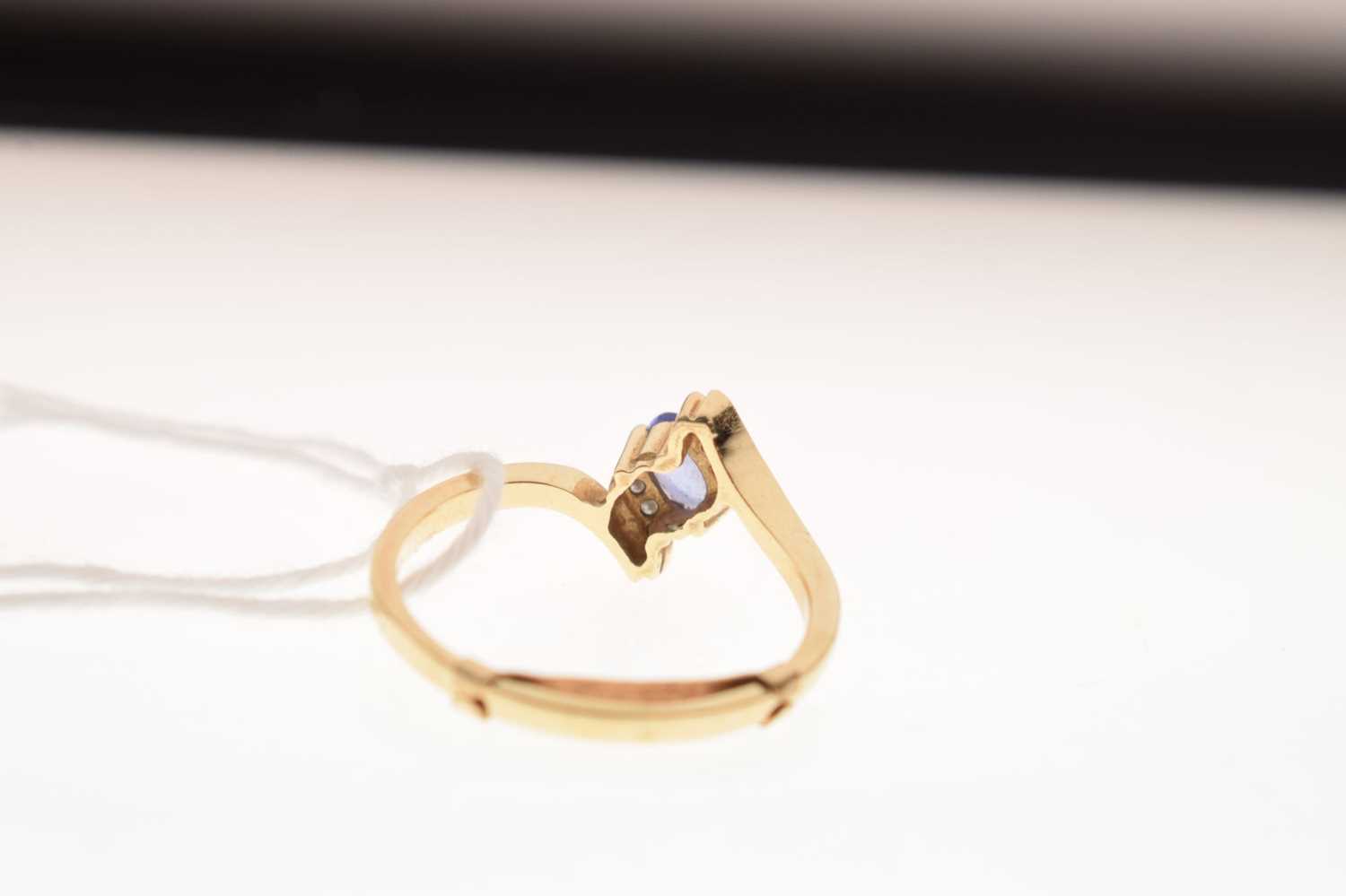 Tanzanite and diamond crossover dress ring - Image 3 of 6