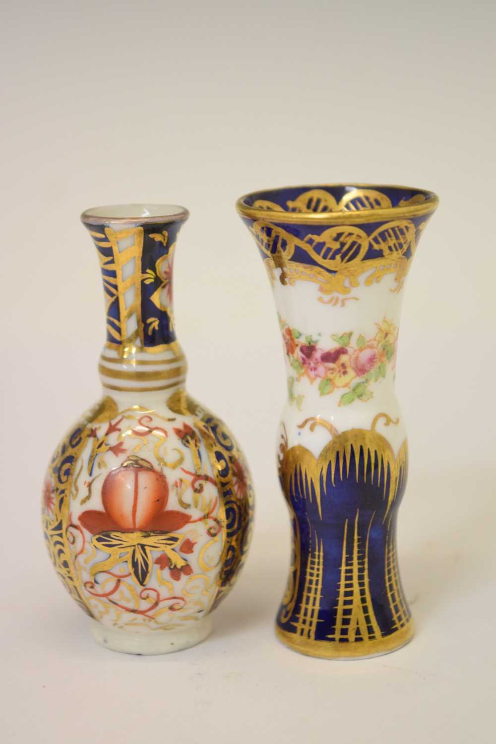 Pair of Royal Crown Derby Imari Witches pattern miniature vases - Image 2 of 16