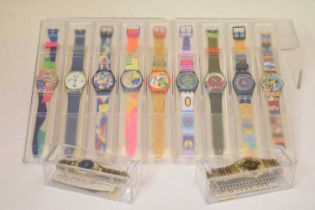 Swatch - Group of eleven quartz wristwatches