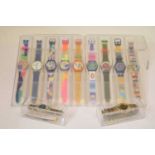 Swatch - Group of eleven quartz wristwatches