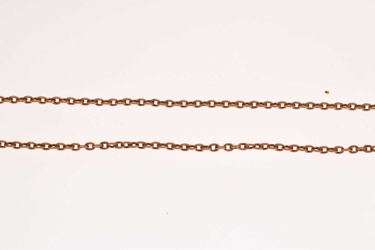 Late Victorian yellow metal (9ct) belcher link necklace - Image 5 of 5