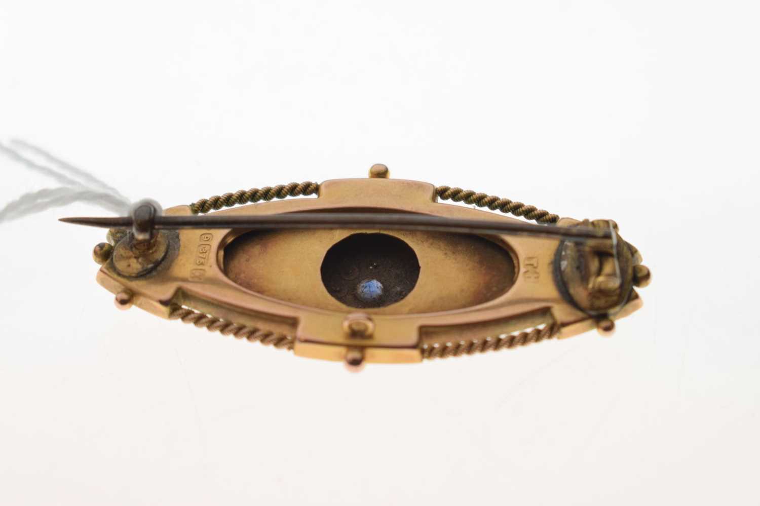 Edwardian 9ct gold and seed pearl brooch - Image 5 of 6