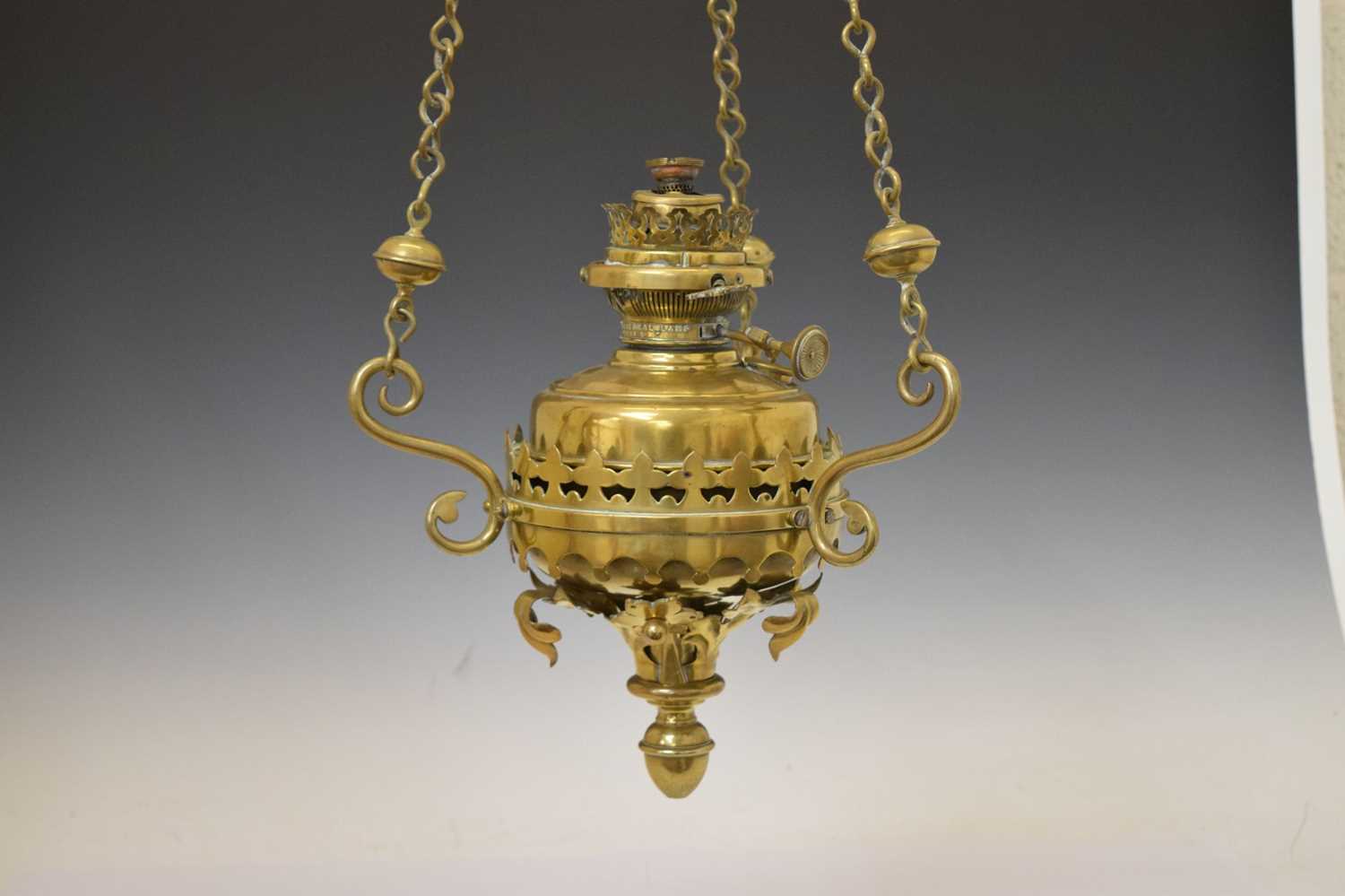 Early 20th century brass ecclesiastical light fitting - Image 6 of 13