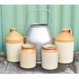 William Davis, Abergavenny stoneware flagon, etc