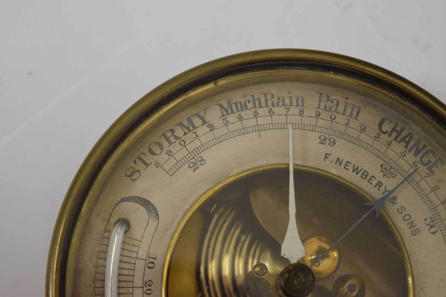 Edwardian aneroid barometer - Image 3 of 8