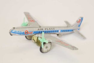 Vintage MF 107 Chinese-made sheet metal 'Air Plane 622 ST-1' friction toy